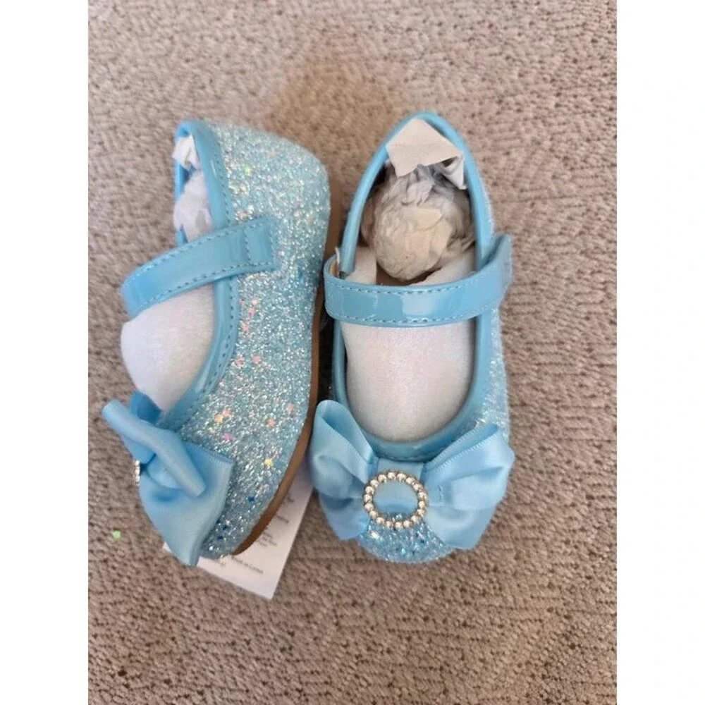 Blue princess Cinderella shoes